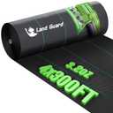 Land Guard 4ft x 300ft Weed Barrier Fabric Heavy Dusty, Ground Cover, Weed Mat, Woven Landscape Fabric for Garden, Lawn and Outdoor Project (Black)