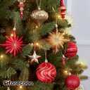 SHareconn 80pcs Christmas Balls Ornaments Set, Contemporary Light Luxury Gift Set, Shatterproof Plastic Decor for Xmas Tree Holiday Wedding Party Decorations with Hanging Strings, Red and Gold