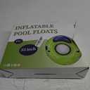 JOSEN River Floats for Adults Heavy Duty 350lb, XL River Tubes for Floating - 53" Large Pool Floats Adult with 2 Cup Holders, Inflatable Floating Tube, River Run Tube Lake Water Tubes (Green)
