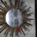24 Inch Boho Sunburst Mirror, Decorative Rustic Farmhouse Wall Decor for Living Room, Bedroom, Bathroom, Hallway - Tricolor Wood Frame