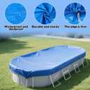 16x10 FT Oval Pool Cover for Above Ground Pools,Solar Oval Pool Cover Protector with Drawstring for Cold and UV Resistant,Dustproof -All-Weather Protection(Cover Size:19.1 x 11.2FT), 10x16 FT