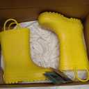Lone Cone Premium Natural Rubber Rain Boots for Toddlers and Kids with Solid Design (Sunshine Yellow)