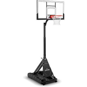 Spalding Momentous EZ Assembly Portable Adjustable Outdoor Basketball Hoop  Assembles in 30 Minutes or Less (54" - H Frame - Black)