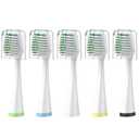 Replacement Brush Heads for Smile Bright Platinum Sonic Electric Toothbrush, Soft Bristles, 4-Pack, with Covers