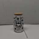Dog Mama Gifts 16oz  Glass Cups with Lids Straws