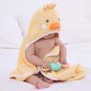 Baby Hooded Towel with Unique Animal Design Ultra Soft Thick Cotton Bath Towel for Newborn (Chick)