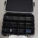 Fullicon Daily Travel Moisture Proof Pill Case with 12 Extra Large Compartment, Pill Organizer with 3 Secured Buckles, Large Supplement Box for Vitamin with Removable Dividers (Black)