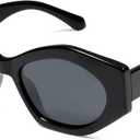 SOJOS Trendy Hexagonal Polarized Sunglasses for Womens Mens,Retro Polygon Shades Plastic Frame Sun Glasses SJ2307