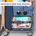 HAOGUAGUA Double Layer Clear Cosmetic Bag Makeup Bag, Waterproof Travel Toiletry Bag, Transparent PVC Pouch Organizer (Black-large)