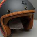 TRIANGLE 3/4 Motorcycle Helmet,Retro Vespa Open Face Adults Helmets with Visor,Half Face Moped Helmet for Men & Women,DOT Approved Helmets for Cruiser Scooter(L) (Rainbow Gray)