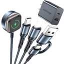 Travel Essentials 3 in 2 for Apple Watch Charger USB C/A PD20W Charger Block Fast Multi Charging Cable Compatible with iWatch Series 10/9/8/7/6/SE2/5/4/3/2 & Galaxy S23-4FT