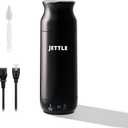 Electric Kettle - Travel Portable Heater for Coffee Tea Milk Soup - Stainless Steel Travel Water Boiler tea pot with Temperature Control - LED - Automatic Power Off - 450ml - Kitchen Appliance (Black)