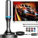 Indoor TV Antenna for Local Channels, Digital 4K HD TV Antenna for Smart Tv Indoor with Booster and Magnetic Base - 120 Miles Range, 10FT Cable, Support All HDTVs After 2007