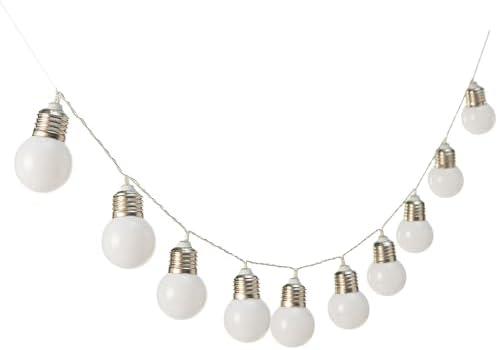 Fun Express 4 Ft. 11" White & Silver Lightbulb String Lights, Pack 2