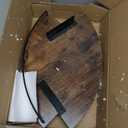 FNBAR Corner Floating Shelves, Rustic Brown Wood, Set of 2, Wall Mount Storage with Guardrail for Bathroom Kitchen Living Room