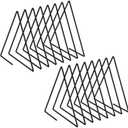 2 Pcs Triangle Desk File Organizer, 7 Slots Desktop Magazine Holder File Sorter,Metal Documents Rack Bookshelf Organizer for Office School Home, Black