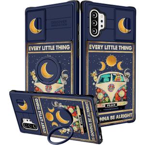 Funermei for Samsung Galaxy Note 10 Plus Phone Case - Women Cute Girls Cover Pretty Girly Bus Kawaii Animals Design with Camera Cover Ring Stand Funda for Galaxy Note 10 Plus Case