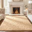 Ophanie Beige Rugs for Bedroom Living Room, Fluffy Fuzzy Furry Carpet, Plush Soft Shaggy Bedside Indoor Floor 4x6 Area Rug for Kids Girls Boys Baby Teen Dorm Nursery Home Decor Aesthetic (4' x 6', 3- Beige)