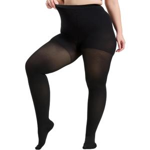 Plus Size Compression Tights for Women 20-30 mmHg with Closed Toe - Womens Graduated Compression Pantyhose for Swelling, Sclerotherapy, Pregnancy Circulation - Black, 5X-Large