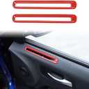 Voodonala Door Air Conditioner Vent Door Vent Ventilation Outlet Garnish Trim for 2011-2025+ Dodge Charger Interior Accessories, ABS Red 2pcs