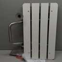 24" x 15" Phenolic White 3 Slats Folding Wall Mount Shower Seat Bench, ADA Compliant