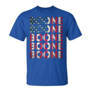 Boone Personalized Name Vintage Retro US Flag Woman Man TShirt, Size Small