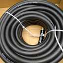 100 ft Garden Hose, 5/8 in Heavy Duty Water Hose, Flexible and Durable, Lightweight Rubber Hybrid Hose, Leak-Free Connections, Male to Female Fittings, BT100B, Black