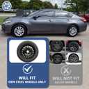 16 Inch Gloss Silver Wheel Covers Compatible with 2013-2018 Nissan Altima Sedan, Fits OEM 16" Stock Steel Wheels, OEM Hubcap #40315-3TM0B, Snap-On Hubcaps 4-Pack