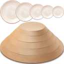 Sunnychicc 5 Pcs Ceramic Mold for Clay Wooden Pottery Clay Molds for Pottery Ceramic Plate for Slump Tools for Handbuilding Craft(Round,6.14-10.87")