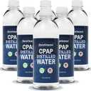 Dura Cleanse Distilled Water for CPAP Machines 6 Pack (20 oz Each) Travel Size Bottles for Resmed, Respironics Machines, Personal Humidifier - Made in USA, BPA-Free, Clean, Multi-Use, Travel-Friendly