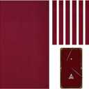 Mixweer Billiard Cloth 8.53ft Pool Table Felt with 6 Cloth Strips Pre Cut Pool Table for Home Clubs Bars Indoor Sports Game (Red)