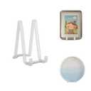 Artliving Plate Stands for Display - Plastic Easel Stand Plate Holder Display Stand Picture Frame Stand for Pictures | Photo|Decorative Plate |Dish | Tabletop Art - 6 inch-Clear
