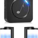 Wireless Motion Sensor Mini Size - Motion Detector Alarm Chimes Door Sensor with LED Light 500 FT Range Commercial Door Entry Alert, Caregiver Reminder for Elderly, Visitor Bell Dinger