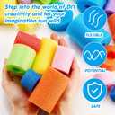 Frienda 50 Pcs Pool Noodles Bits Multicolor Craft Small Size Versatile Mixed Floating Pool Noodles Foam Rope Tube for Play or DIY Craft Multipurpose (Mixed Sizes,Pastel Colors)