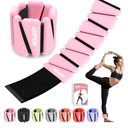 Wrist Ankle Weights for Women Set of 2, Adjustable Silicone Weighted Bangles, Wearable Ultra-durable Strips Weight Bracelet 2 lbs/4 lbs for Yoga, Pilates, Barre, Walking, Arm & Leg Workout