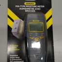 General Tools MMD4E Digital Moisture Meter, Water Leak Detector, Moisture Tester, Pin Type, Backlit LCD Display With Audible and Visual High-Medium-Low Moisture Content Alerts, Grays