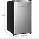 Frigidaire EFR323 3.2 cu ft Compact Fridge, Mini Refrigerator, Stainless Steel, Platinum Series