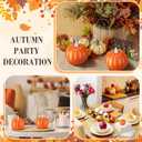 Geelin Pumpkin Napkin Weight Orange and Silver Ceramics 2 Inch H Sturdy Napkins Weight Decoration for Fall Thanksgiving Party Decor Holiday Handmade Gifts(Pumpkin,Orange)