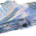 Vipsk Folding Umbrella Claude Monet Water Lilies Painting Travel Umbrella Windproof Automatic Compact Rain Travel Umbrella,Lightweight,Auto Open/Close