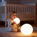 14-inch LED Globe Light, Large Outdoor Waterproof Ball Light for Events & Parties, RGB Color Changing Mood Lamp, Rechargeable Landscape Lighting