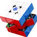 GAN V100 Maglev UV Speed Cube 3x3 Magnetic, Omni-directional Positioning 64g Lightweight Speedcube Brain Teaser Puzzle Fidget Toy for Kids Adults, 55mm Black Inner Surface