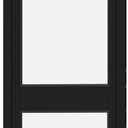Hakuna Pets Black Glass Patio Pet Door for Sliding Doors, Medium | Adjustable Height up to 83.5, Damage-Free or Permanent Install, Locking Panel Included