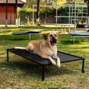 Veehoo Chew Proof Elevated Dog Bed - Durable Raised Dog Training Platform, Agility, Ideal for Large Dogs - Indoor/Outdoor, CWC2420CP (47"L x 29"W x 9"Th, Black (PVC Fabric))
