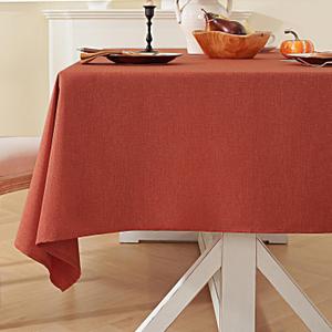 Laolitou Fall Thanksgiving Tablecloth Rectangle Linen Waterproof Textured Burnt Orange Table Cloth, Washable Wrinkle Free Spill Proof Fabric Tablecloths for Dining Table Kitchen Holiday, 60x84 Inch