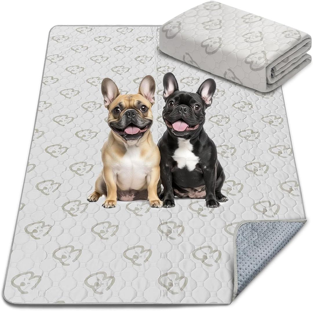 FXW Washable Pee Pads for Dogs, Puppy Pads with Super Absorbent, Specifically Designed for FXW Rollick/Homeplus 24inch 6 Panels Dog Playpen, 39" x 63" Rectangle, Khaki, 1 Pack