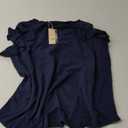 Dokotoo Women's Casual V Neck Ruffle Sleeve Summer Tank Tops Shirts (X-Large)