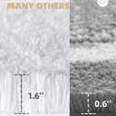 Color&Geometry High Pile White Bathroom Rugs 16"x24", Small- Upgrade Your Washroom with Soft Bath Mat- Plush, Non Slip, Absorbent, Washable Microfiber Shower Rug/Carpet for Outside Tub