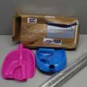 Leriton 2 Pcs Kids Snow Shovel with D Grip Handle Plastic Snow Shovel with Stainless Steel Handle 23.6 Inch for Boys Girls Outdoor Yard Garden Driveways Emergencies Snow Removal(Blue, Rose Red)