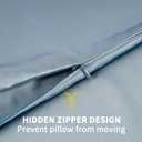 ZIMASILK 100% Pure Mulberry Silk Pillowcase for Hair and Skin Health,Soft and Smooth,Both Sides Premium Grade 6A Silk,600 Thread Count,with Hidden Zipper,1pc (King 20''x36'',Dusty Blue)