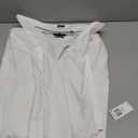 Alimens & Gentle Men's Dress Shirt Regular Fit Stretch Stain Shield Long Sleeve Solid Business Wedding Button Down Shirts (Medium, White)